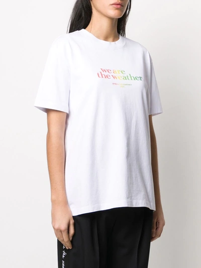 Shop Stella Mccartney We Are The Weather T-shirt In White