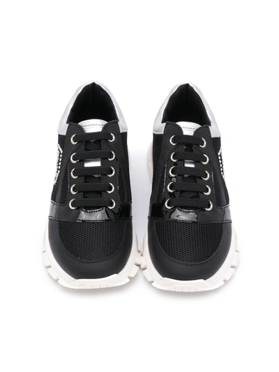 Philipp Plein Runner Crystal Logo Sneakers In Black