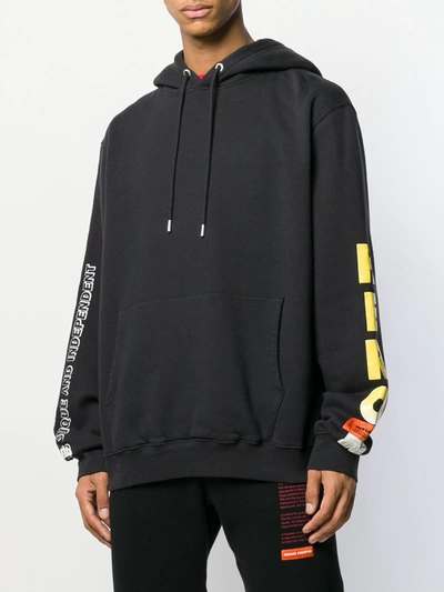 Shop Heron Preston Flame Face Hoodie In Black