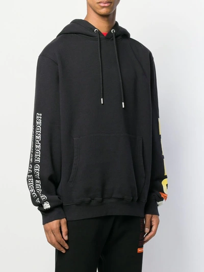 Shop Heron Preston Flame Face Hoodie In Black