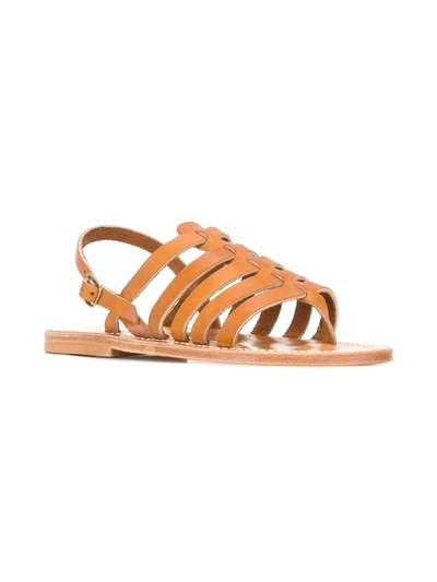 Shop Kjacques Homer Strappy Sandals In Neutrals