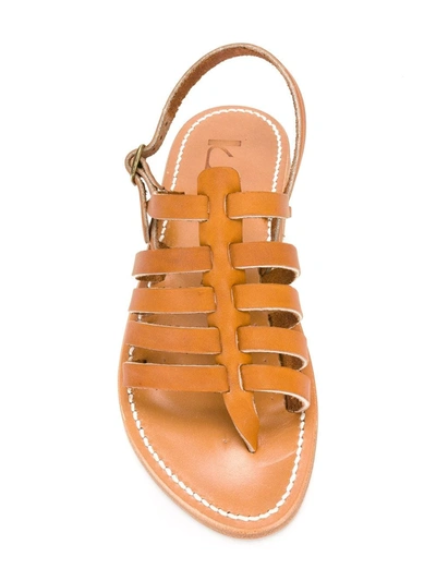 Shop Kjacques Homer Strappy Sandals In Neutrals