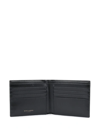 Saint Laurent Tiny Cassandre East/west Wallet In Black