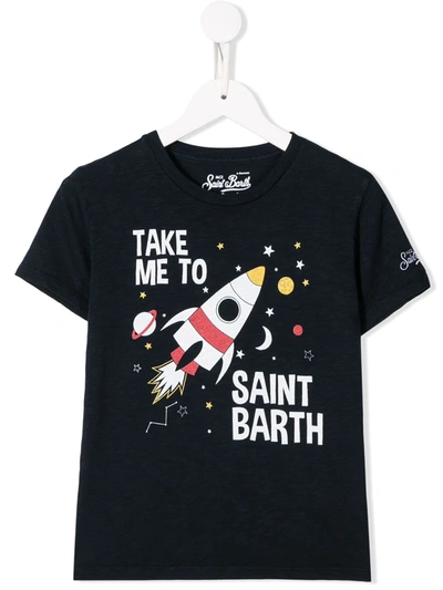 Shop Mc2 Saint Barth Flynn T-shirt In Blue