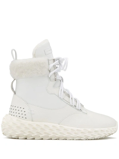 Shop Giuseppe Zanotti Urchin High-top Sneakers In White