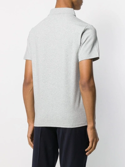 Shop Filippa K Fitted Buttonless Polo Shirt In Grey