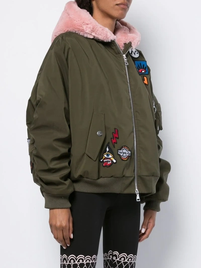 Shop Haculla Aberrant Patch Bomber Jacket In Green