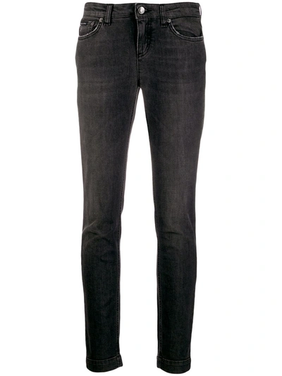 Shop Dolce & Gabbana Low-rise Skinny Jeans In Black