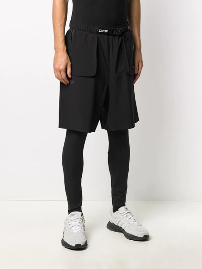 Shop Off-white Active Hybrid Shorts In Black