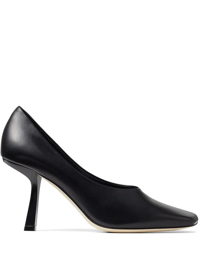 Shop Jimmy Choo Marcela 85mm Square-toe Pumps In Black