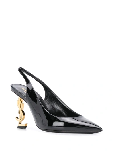 Saint Laurent Opyum Slingback Pumps In Black