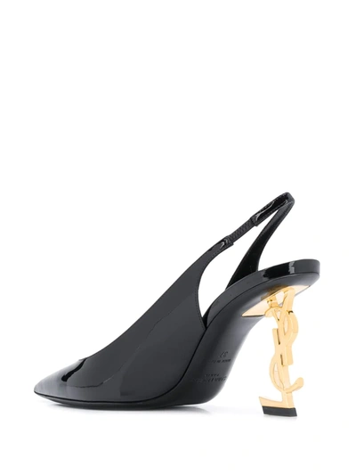 Saint Laurent Opyum Slingback Pumps In Black