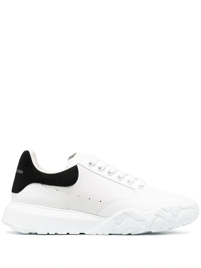 Shop Alexander Mcqueen Court Low-top Sneakers In White