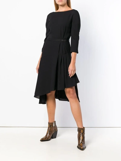 Shop Lanvin Asymmetric Hem Dress In Black