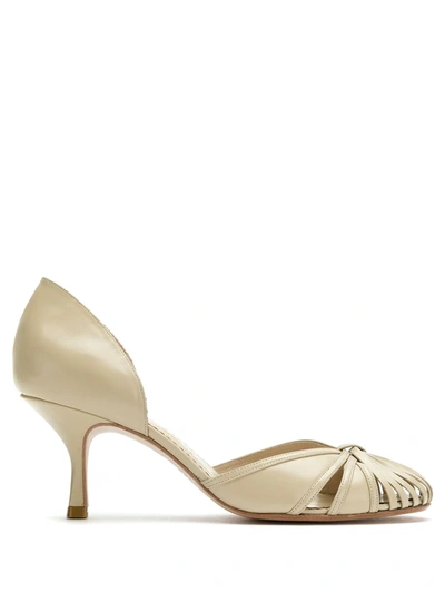 Shop Sarah Chofakian Leather Pumps In Neutrals