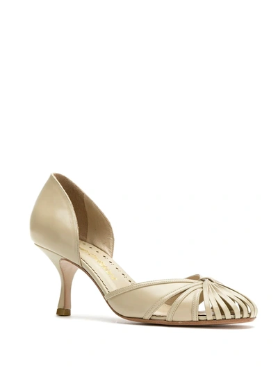 Sarah Chofakian Leather Pumps In Neutrals