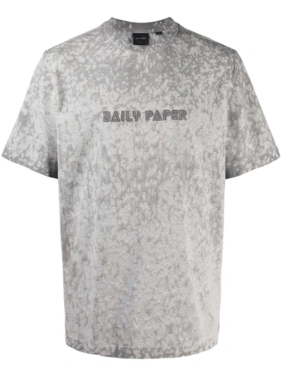 Shop Daily Paper Logo Print Short-sleeved T-shirt In Grey