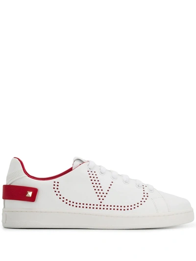 Shop Valentino Backnet Low-top Sneakers In White