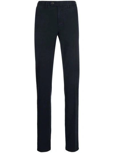 Shop Canali Straight-leg Sport Trousers In Blue