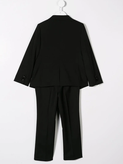 Dolce & Gabbana Double-breasted Suit Set In Black