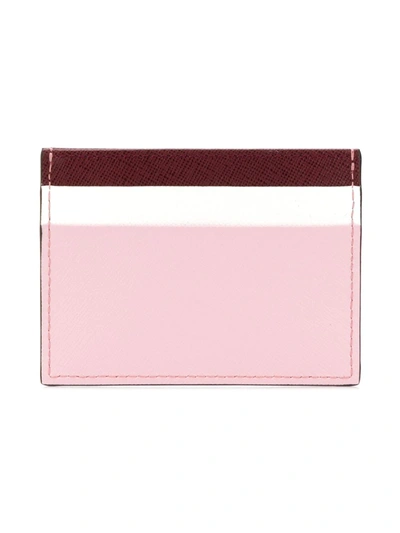 Shop Marni Colour-block Cardholder In Pink