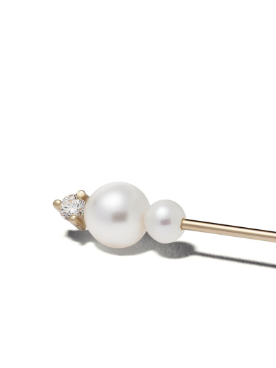 Shop Mizuki 14kt Gold Sea Of Beauty Kanzashi Pearl Diamond Earrings