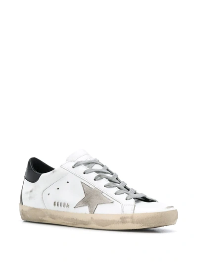 Golden Goose Superstar Distressed Leather And Suede Sneakers In White