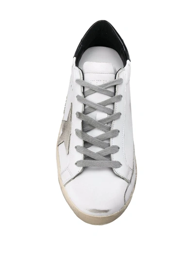Golden Goose Superstar Distressed Leather And Suede Sneakers In White