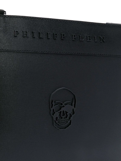 Shop Philipp Plein Front Skull Shoulder Bag In Black