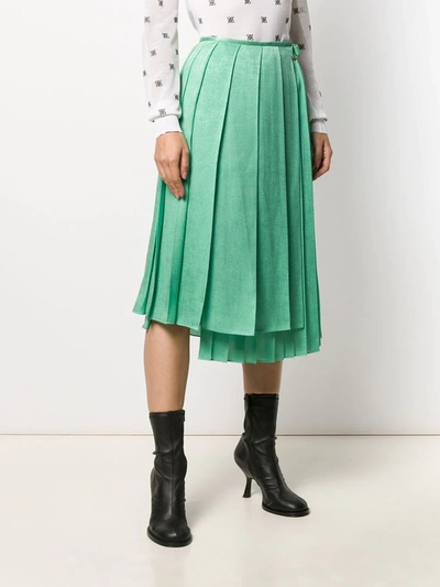 Shop Fendi Gonna Skirt In Green