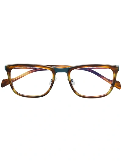 Shop Face À Face Tortoiseshell Square Glasses In Brown