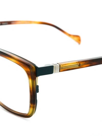 Shop Face À Face Tortoiseshell Square Glasses In Brown