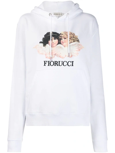 Shop Fiorucci Vintage Angels Hoodie In White