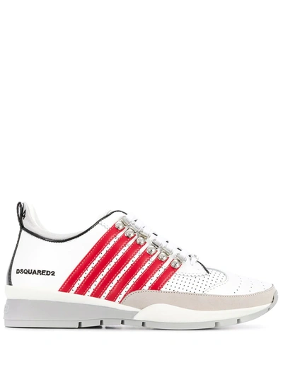 Dsquared2 Men's Shoes Leather Trainers Sneakers 251 In White | ModeSens
