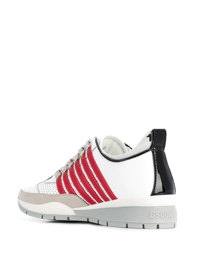 Dsquared2 Men's Leather Trainers Sneakers 251 White | ModeSens