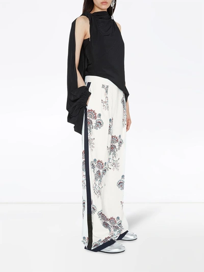 Shop Jw Anderson Paisley Print Wide Trousers In White