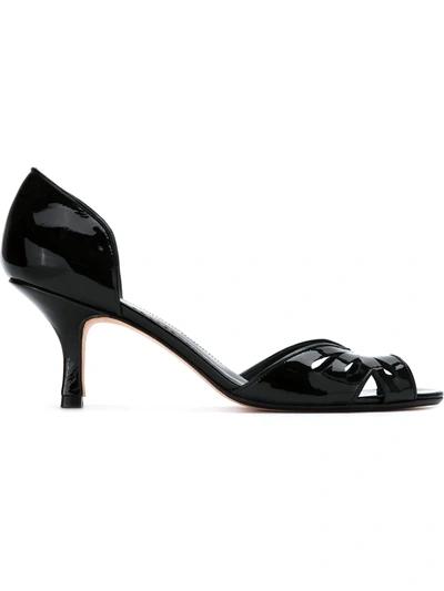 Shop Sarah Chofakian Patent Leather Pumps In Black