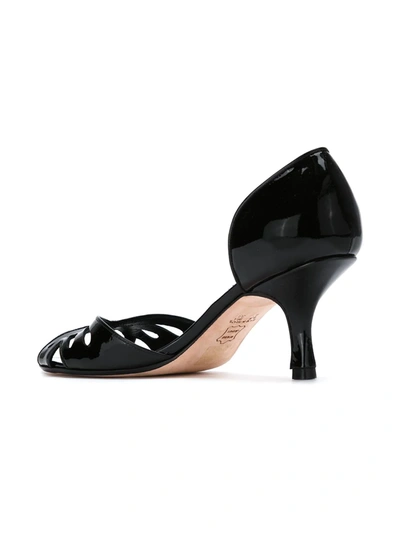 Sarah Chofakian Patent Leather Pumps In Black