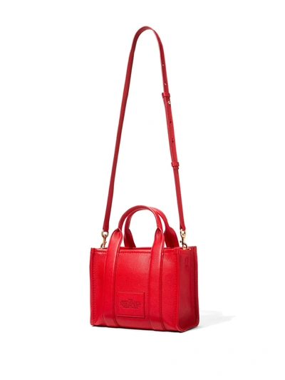 Shop Marc Jacobs The Leather Small Tote Bag In Red
