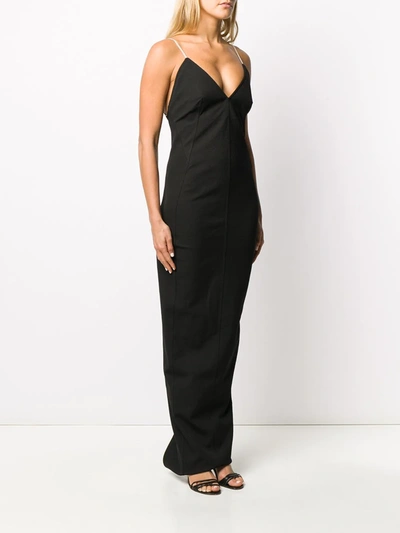 Shop Rick Owens Fitted Backless Dress In Black