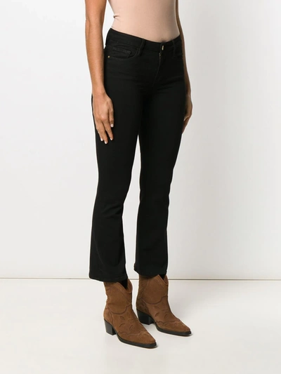 Shop Frame Slim-fit Cropped Jeans In Black