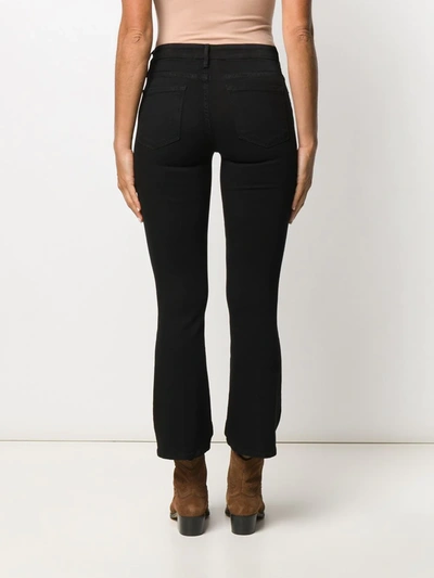 Shop Frame Slim-fit Cropped Jeans In Black
