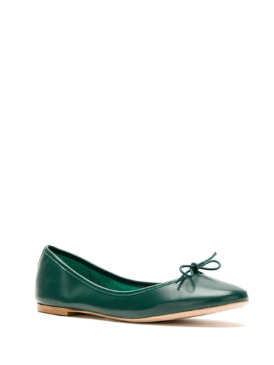 Shop Sarah Chofakian Sarita Leather Flats In Green