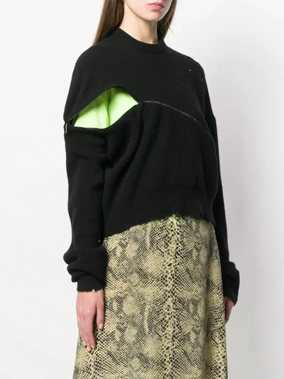 Ben Taverniti Unravel Project Oversized Zipped Jumper In Black
