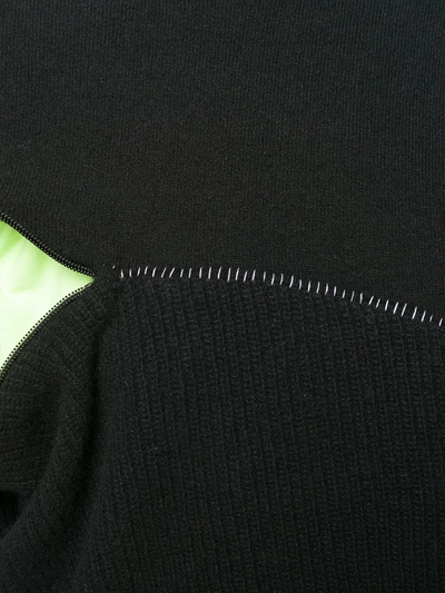 Ben Taverniti Unravel Project Oversized Zipped Jumper In Black