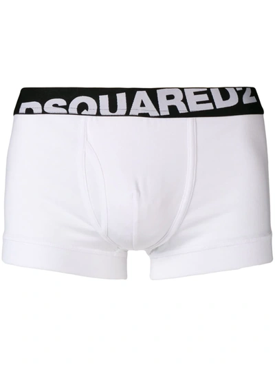 Shop Dsquared2 Logo Waistband Boxers In White