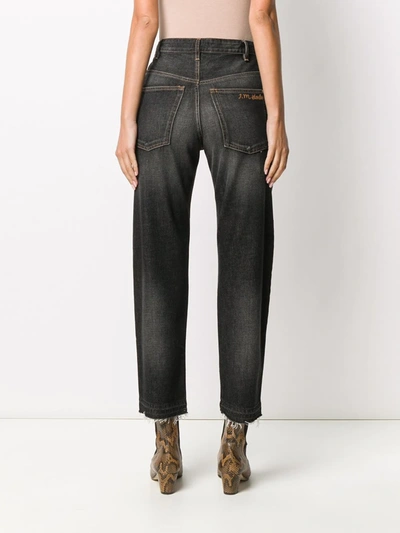 Shop Isabel Marant Étoile Cropped Straight-leg Jeans In Black