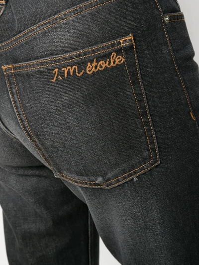 Shop Isabel Marant Étoile Cropped Straight-leg Jeans In Black