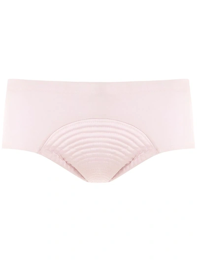 Shop Amir Slama Panelled Trunks In Pink