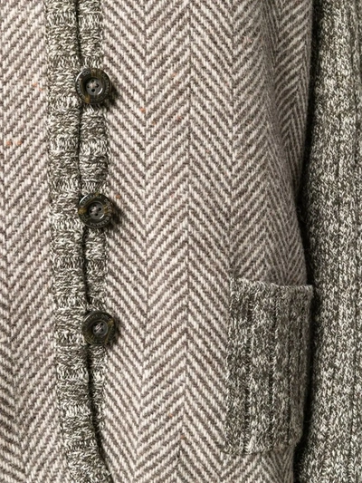 Pre-owned Dolce & Gabbana Herringbone Buttoned Jacket In Brown